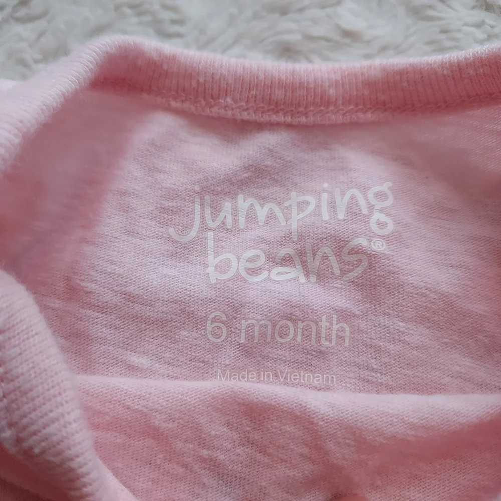 Jumping Beans 3 Piece Bundle Pink Sparkly Baby Girl Matching Set 6mo